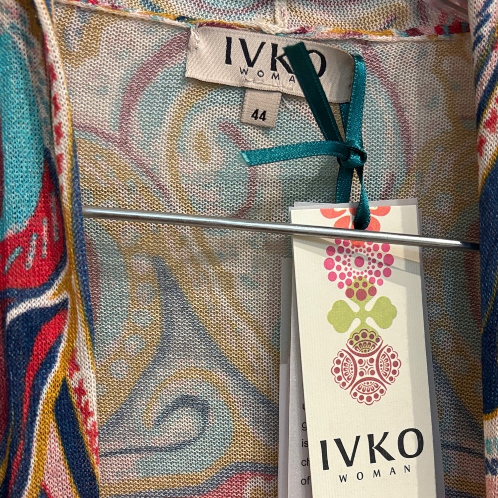 Colorful Ivko Patterned Long Cardigan - Picture 2 of 6